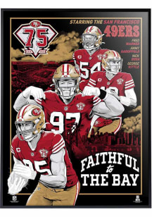 San Francisco 49ers 75th Anniversary Movie Poster 18x24 Deluxe Framed Posters