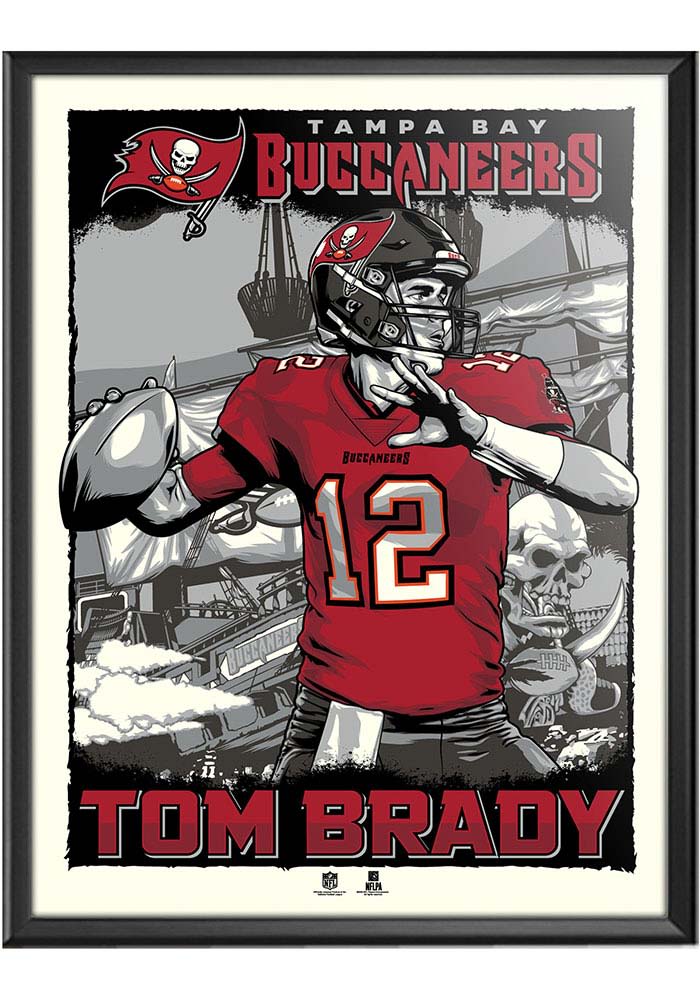 Tampa Bay Buccaneers Tom Brady Deluxe Framed Posters, Black, Size NA, Rally House