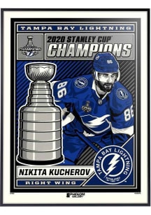 Tampa Bay Lightning Nikita Kucherov 20 Stanley Cup Champs Deluxe Framed Posters