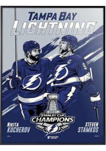 Tampa Bay Lightning Nikita Kucherov 2021 Stanley Cup Champs Deluxe Framed Posters