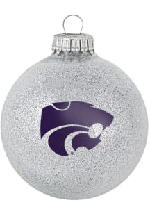 Silver K-State Wildcats Sparkle Ornament - Logo 2 Ornament