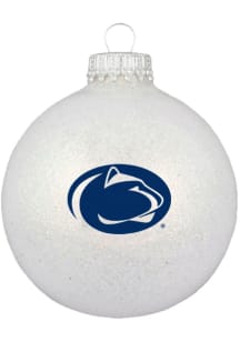 White Penn State Nittany Lions Sparkle Ornament Ornament