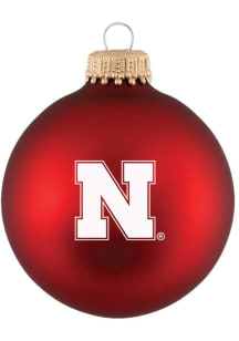 Red Nebraska Cornhuskers Matte Ornament