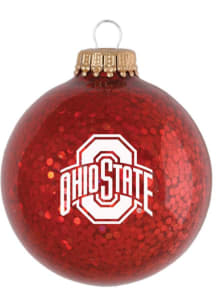 Red Ohio State Buckeyes Sparkle Ornament