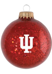 Red Indiana Hoosiers Sparkle Ornament