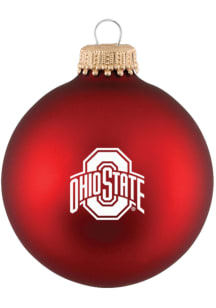 Red Ohio State Buckeyes Matte Ornament