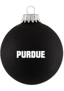 Black Purdue Boilermakers Matte Ornament