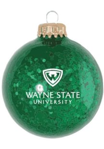 Wayne State Warriors Sparkle Ornament
