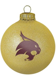 Texas State Bobcats Sparkle Gold Ornament