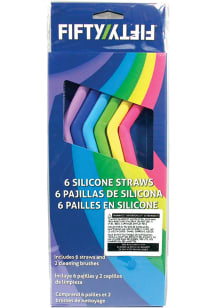 Local Gear 6-Pack Silicon Reusable Straws Drinkware Accessories
