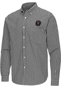 Antigua Inter Miami CF Mens Black Ellis Long Sleeve Dress Shirt
