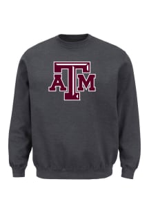 Majestic Texas A&amp;M Aggies Mens Charcoal Change History Long Sleeve Crew Sweatshirt