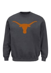 Majestic Texas Longhorns Mens Charcoal Change History Long Sleeve Crew Sweatshirt
