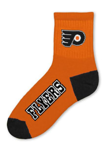 Philadelphia Flyers Logo Name Orange Youth Quarter Socks