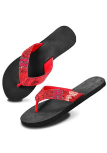 Rutgers Scarlet Knights Red/Black Sequence Womens Flip Flops