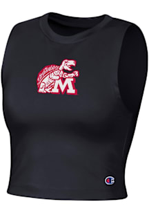 Womens Maryland Terrapins Black Champion Inline Tank Top