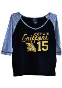 Missouri Western Griffons Juniors Black Morgan Long Sleeve T-Shirt