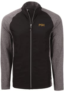 Cutter and Buck Pittsburgh Pirates Mens Black City Connect Adapt Eco Big and Tall Light Weight Jac..