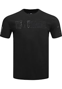 Pro Standard West Virginia Mountaineers Black Triple Black Short Sleeve Fashion T Shirt