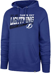 47 Tampa Bay Lightning Mens Blue Five Hole Headline Long Sleeve Hoodie