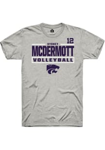 Sydney McDermott Rally Mens Graphite K-State Wildcats NIL Stacked Box Player Hood