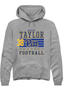 Emmanuel Taylor Rally Mens Grey Pitt Panthers NIL Striped Player Hood