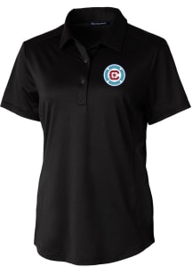 Cutter and Buck Chicago Fire Womens Black Prospect Short Sleeve Polo Shirt
