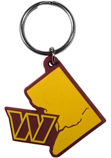 Washington Commanders Home State Keychain - Burgundy