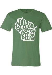 Wisconsin Green Couple Two Tree Beers Short Sleeve Fashion T Shirt