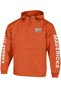 Champion Kansas City Mavericks Mens Orange Packable Anorak Pullover Jackets