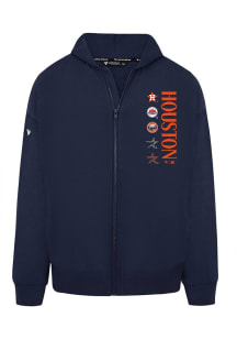 Levelwear Houston Astros Mens Navy Blue Uphill Lineup Long Sleeve Full Zip Jacket