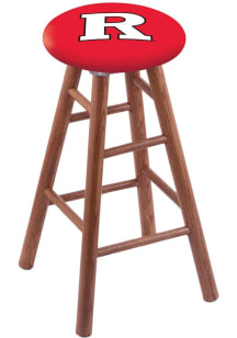 Brown Rutgers Scarlet Knights Round Cushion Oak Pub Stool