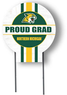 Northern Michigan Wildcats KH Sports Fan 20x20 Circle Yard Sign with Stakes Proud Grad Yard Sign -..