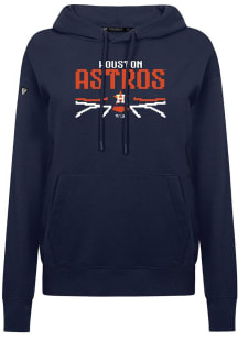 Levelwear Houston Astros Womens Navy Blue Adorn Arcade Hooded Sweatshirt