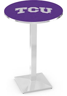 TCU Horned Frogs Chrome Square Base Pub Table