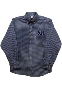 Vive La Fete Jackson State Tigers Baby Navy Blue Gingham Long Sleeve Polo