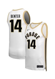 Jack Benter  Nike Purdue Boilermakers White NIL Name And Number Jersey