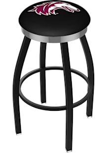 Southern Illinois Salukis Chrome Seat Pub Stool - Black