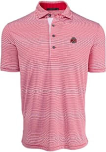 Greyson Ohio State Buckeyes Mens Red Saranac Short Sleeve Fashion Polo