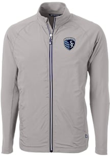 Cutter and Buck Sporting Kansas City Mens Grey Adapt Eco Big and Tall Light Weight Jacket