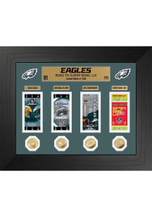 Philadelphia Eagles 2024 Road to Super Bowl LIX Deluxe Ticket and Coin Plaque