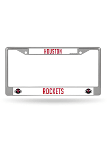 Houston Rockets Chrome License Plate Frame - Silver