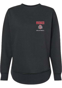 Reese Wuebker Rally Womens Black Ohio State Buckeyes NIL Embroidered Crew Sweatshirt