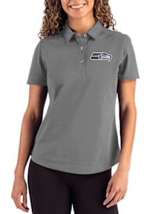 Cutter and Buck Seattle Seahawks Womens Graphite Mono Advantage Short Sleeve Polo Shirt