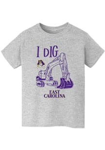 Vive La Fete East Carolina Pirates Youth Grey Excavator Short Sleeve T-Shirt