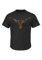 Majestic Texas Longhorns Black Camo Big Logo Short Sleeve T Shirt