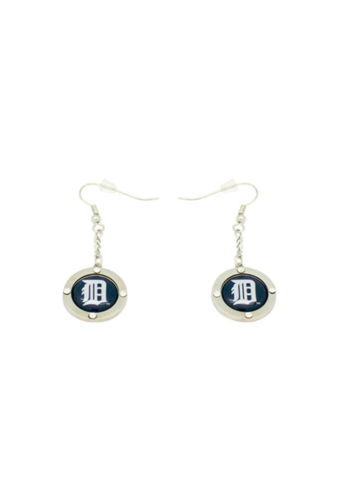 Detroit Tigers Round Crystal Womens Earrings