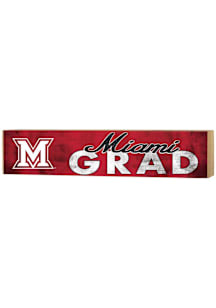 KH Sports Fan Miami RedHawks Grad graduation graphic Sign - Red