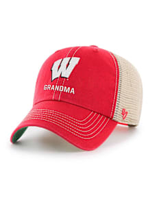 47 Red Wisconsin Badgers Grandma Trawler Adjustable Hat