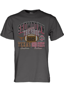 Ohio State Buckeyes Football vs Texas Longhorns Short Sleeve T Shirt - Charcoal
